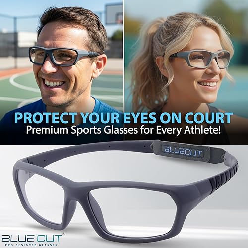 Miniatura 2 de BLUE CUT Gafas de protección deportiva, lentes antiniebla, gafas de seguridad para baloncesto, pickleball y todos los deportes al aire libre