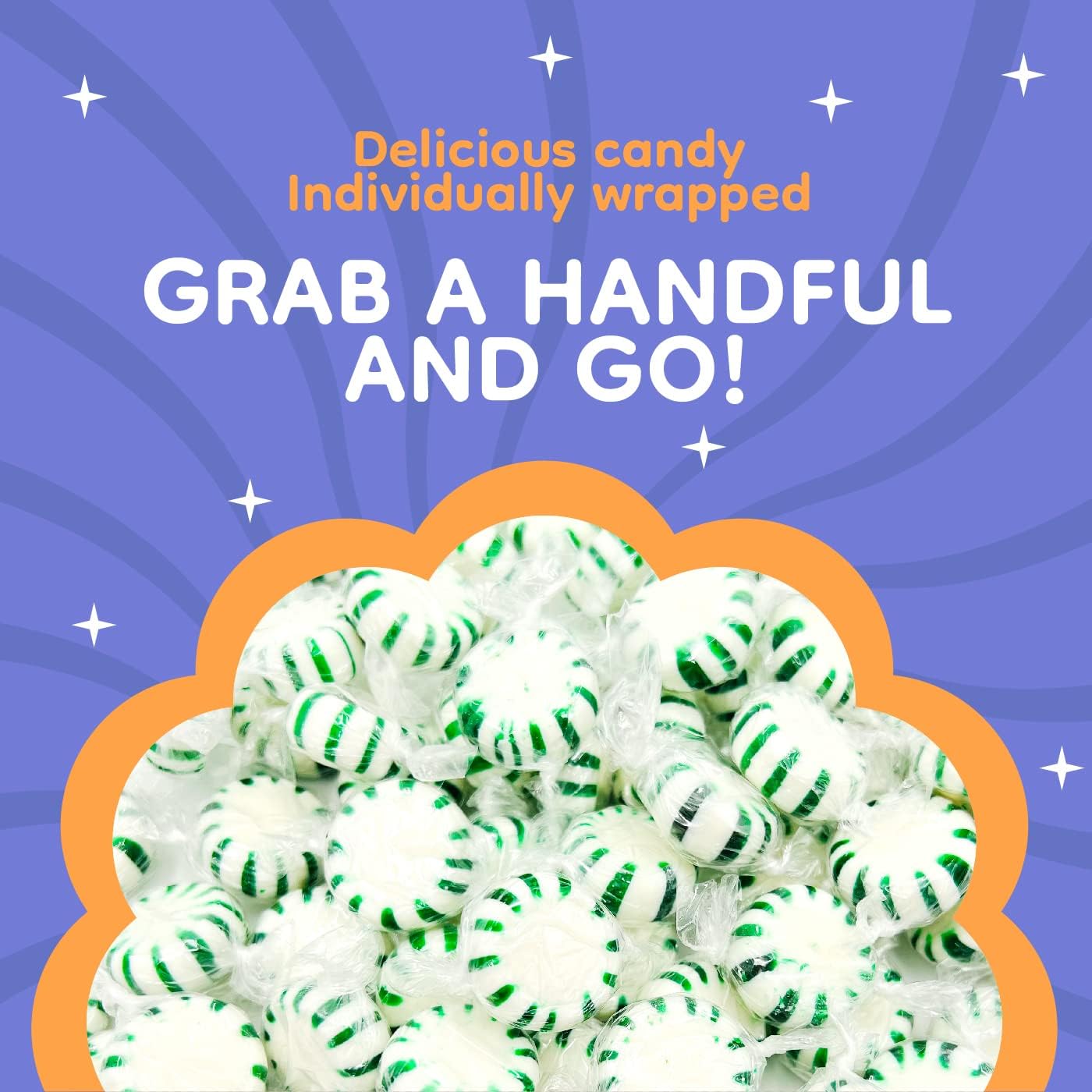 Starlight Spearmint Mints | 1 Pound Bag - Approx. | Old Fashed Hard
