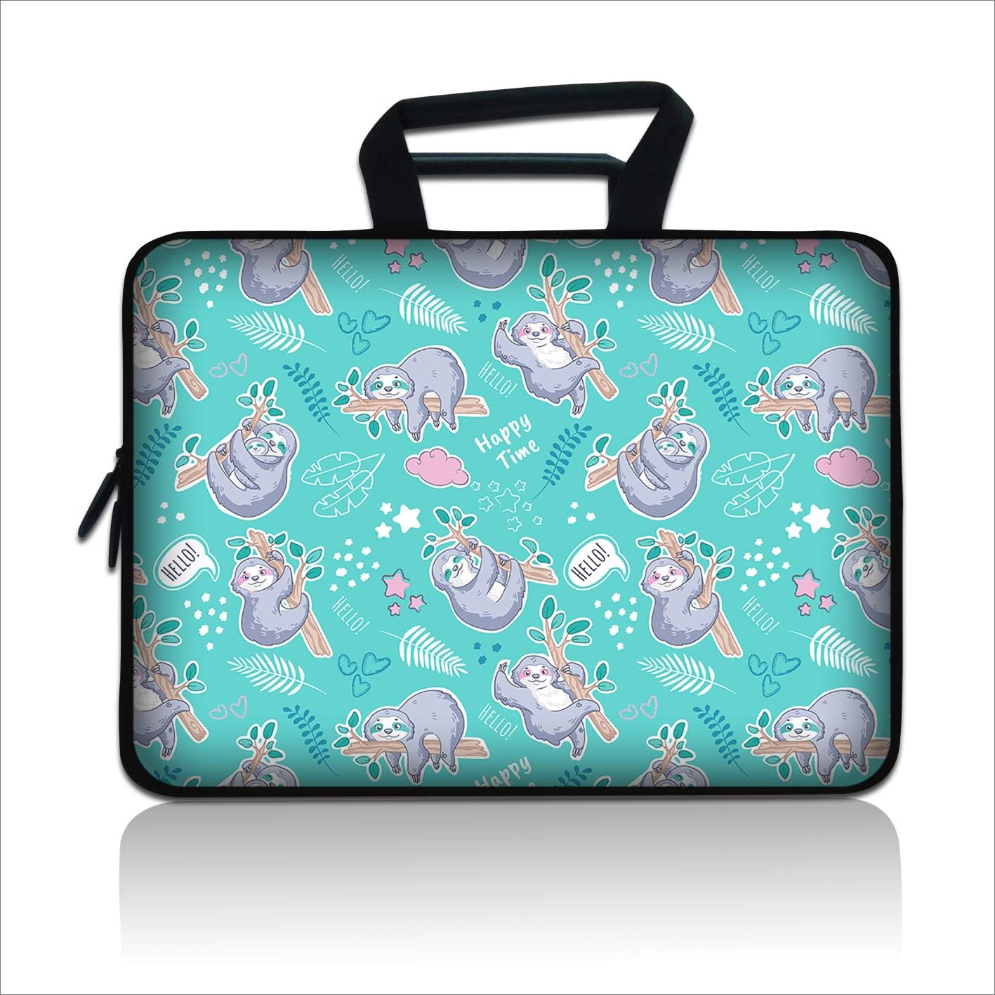 7-9 inch Tablet Sleeve, Evecase 7~9 inch Tablet Ultra-Portable,Neoprene Zipper Carrying Sleeve Case Bag Compatible with 7″8″8.5″8.9″9″Apple iPad Mini, Samsung Galaxy Tab,Google, Acer (Lovely Sloth)