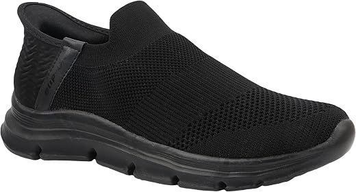 FUEL Flow Men’s Sports Shoes with Knitted Fabric Comfort for Running &amp; Walking with Lightweight EVA Sole