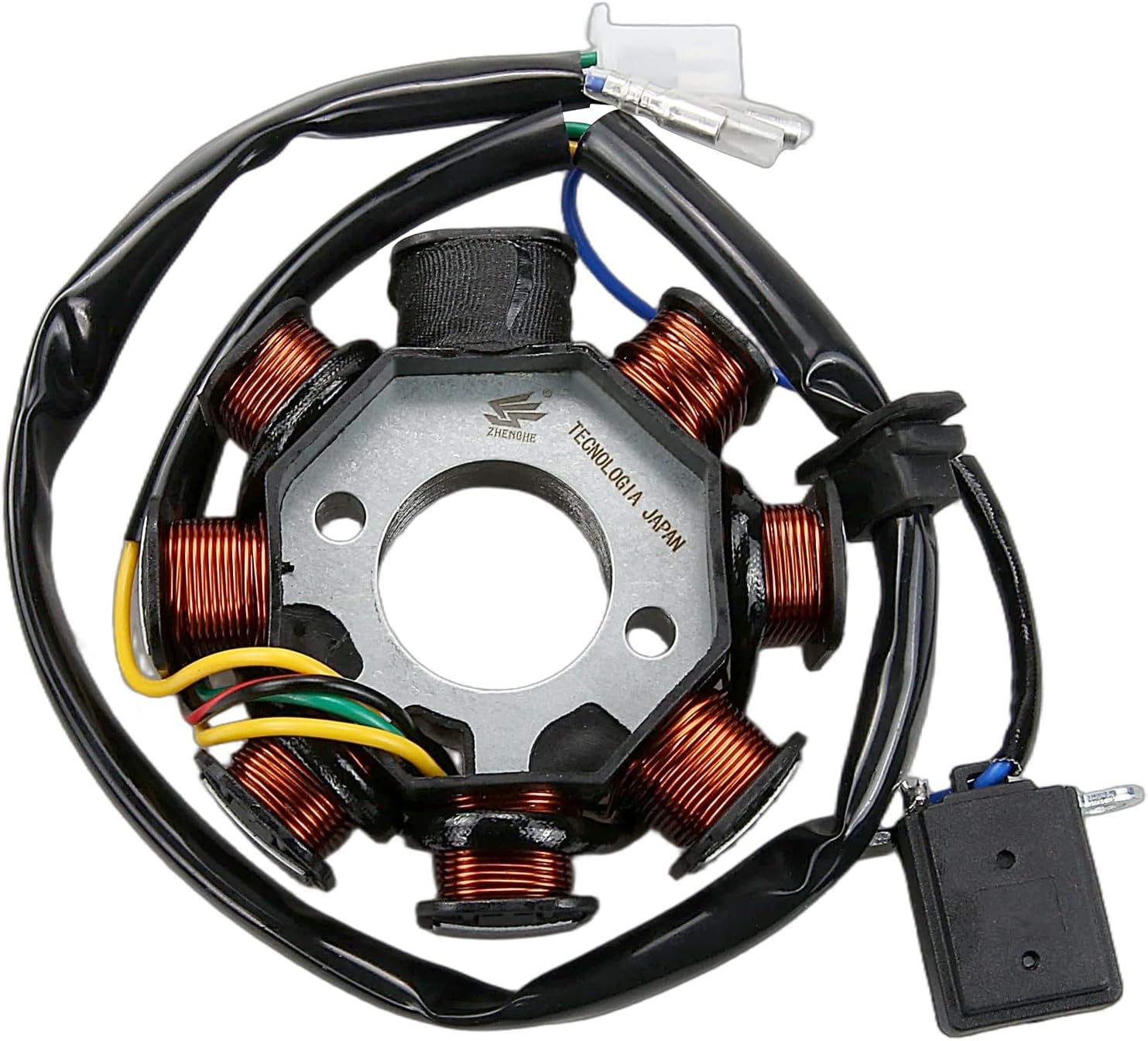 GY6 Stator 8 Coil, Compatible with 125cc 150cc Engines (152QMI 157QMJ) - Fits Chinese Scooters, Mopeds, ATVs, Go Karts, Quads like Taotao, Jonway, Icebear, Baja, Coolster, Lance, SUNL, Vento