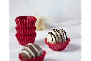Pastry Chef's Boutique Premium Quality Paper Candy Cups for Chocolates and Treats, Red No. 3