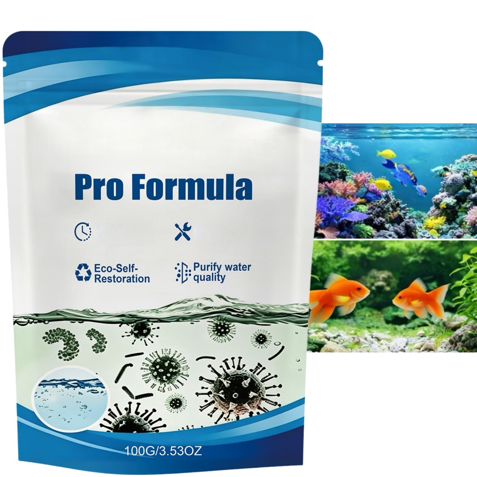 100g Aqua Pro Formula Pond Cleaner,Friendly for Murky Green Water