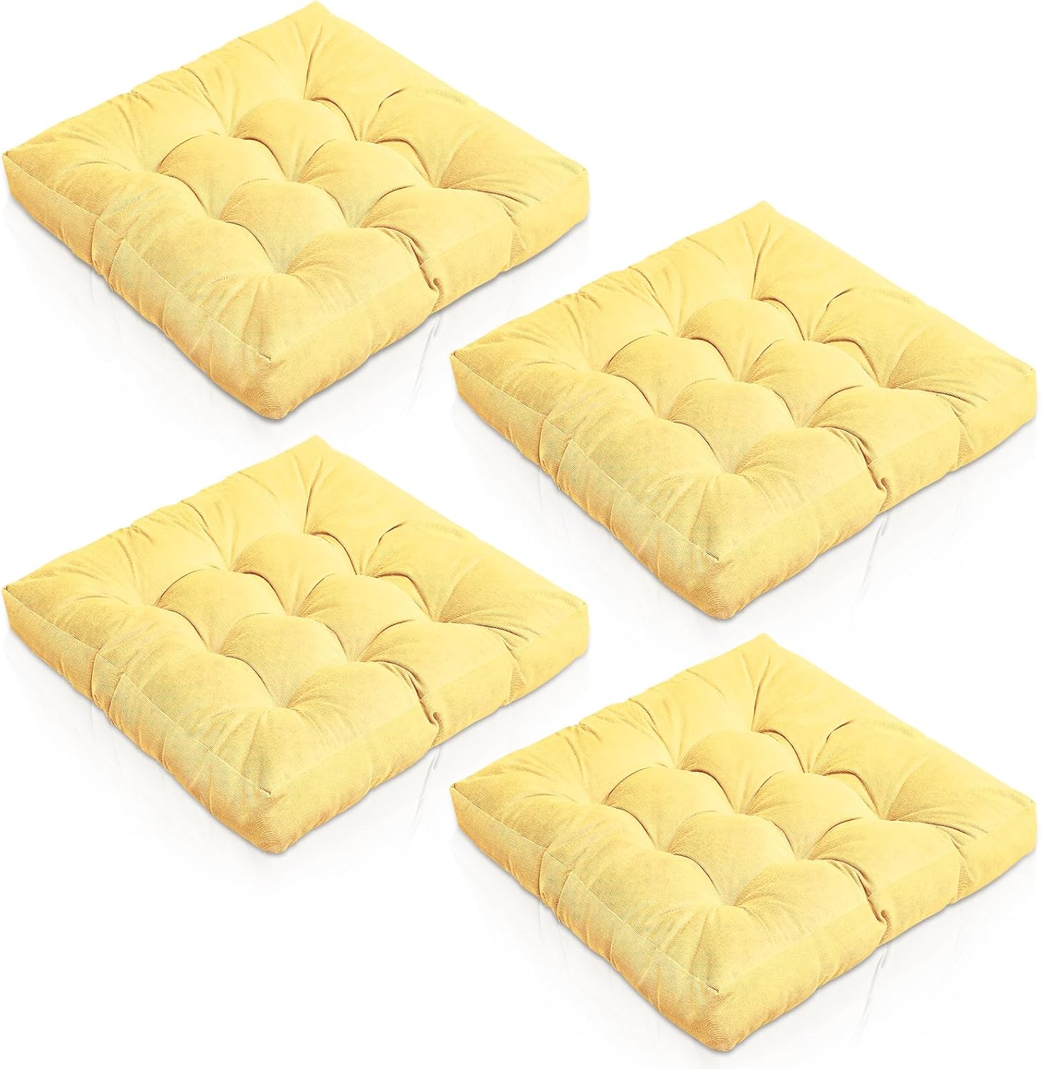 4 Pcs Meditation Floor Pillow Large Floor Pillow for Kids and Adults Square
