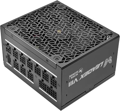 SUPER FLOWER ATX3.1 PC Power Supply LEADEX VIII PLATINUM PRO 1200W BK Black Model Full Modular Super Connector Depth 4.9 inches 125 mm Cybenetics Platinum Certified PCIE 5.1 12V-2x6 Cable Included SF-1200F14SPT BK Japan Authorized Dealer