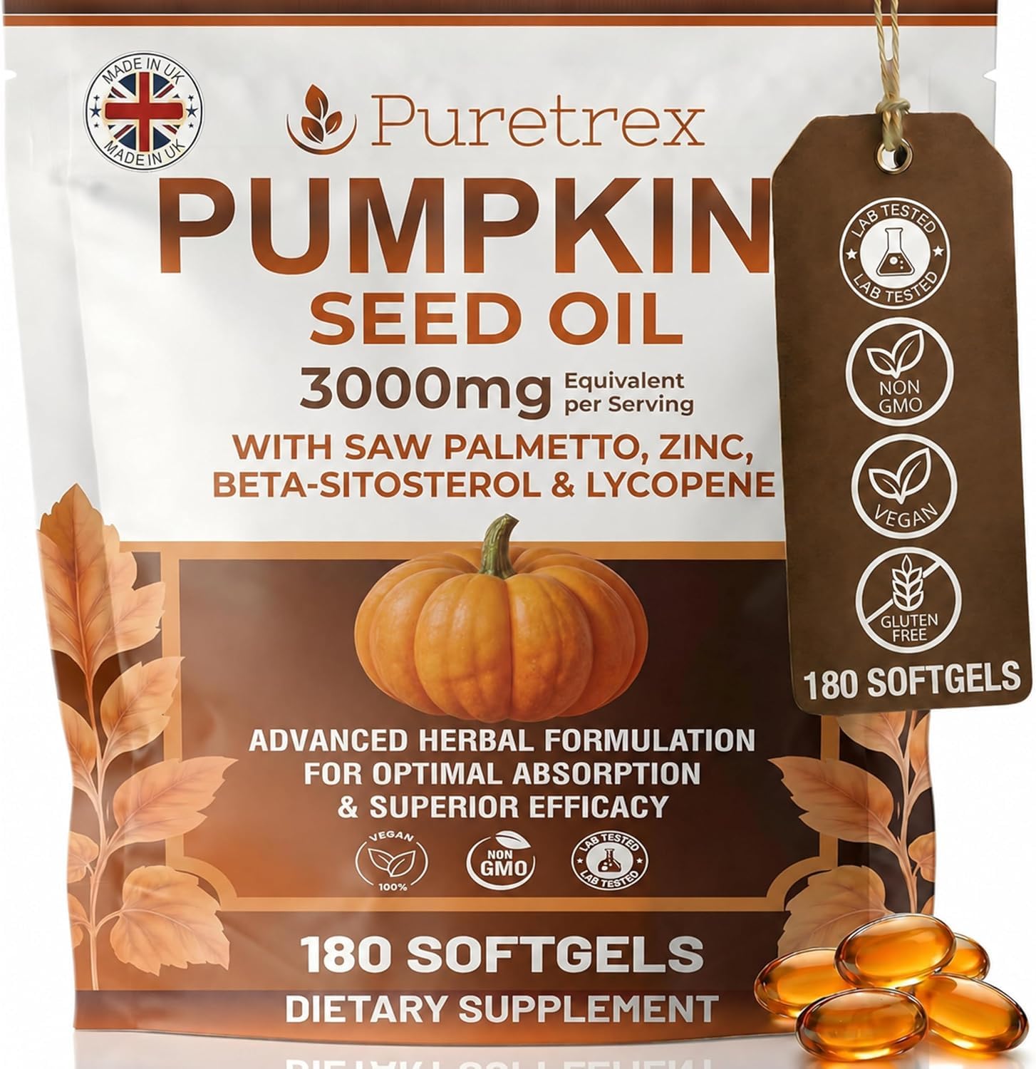 Pumpkin Seed Oil with Saw Palmetto, Beta-Sitosterol