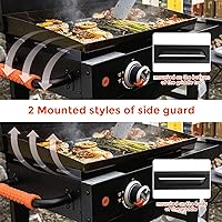 Vista 2 de Protectores de viento 2025 para plancha Blackstone de 17 pulgadas, accesorios de plancha Blackstone, pantalla de viento de acero inoxidable