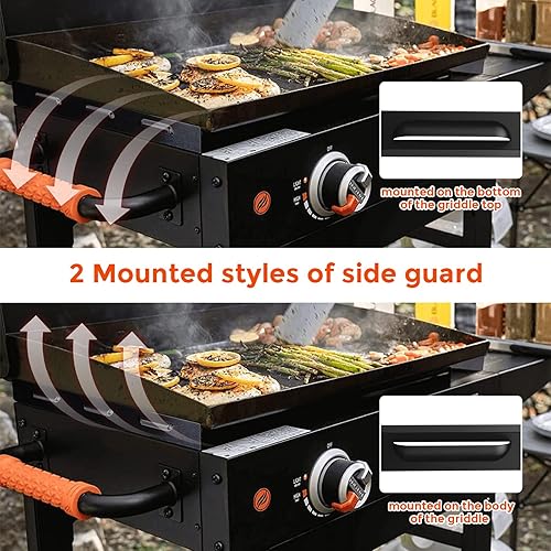 Miniatura 2 de Protectores de viento 2025 para plancha Blackstone de 17 pulgadas, accesorios de plancha Blackstone, pantalla de viento de acero inoxidable para