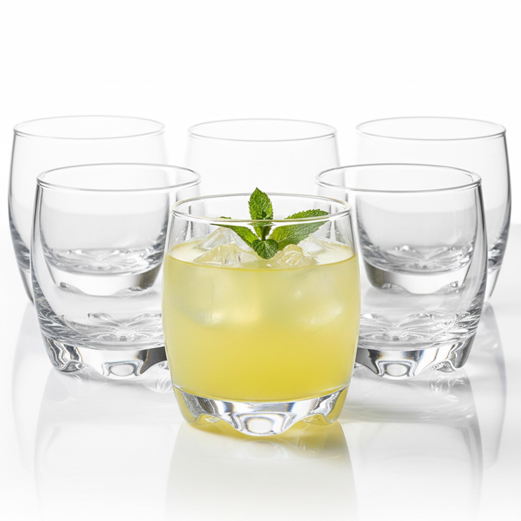 3Diamonds Tumbler Glass set of 6, Use as Drinking Glasses, Scotch, Bourbon Cocktails. Lowball Bar Tumblers. Water and Juice Tumbler, Tumblers Cup for Vodka. (Classic)