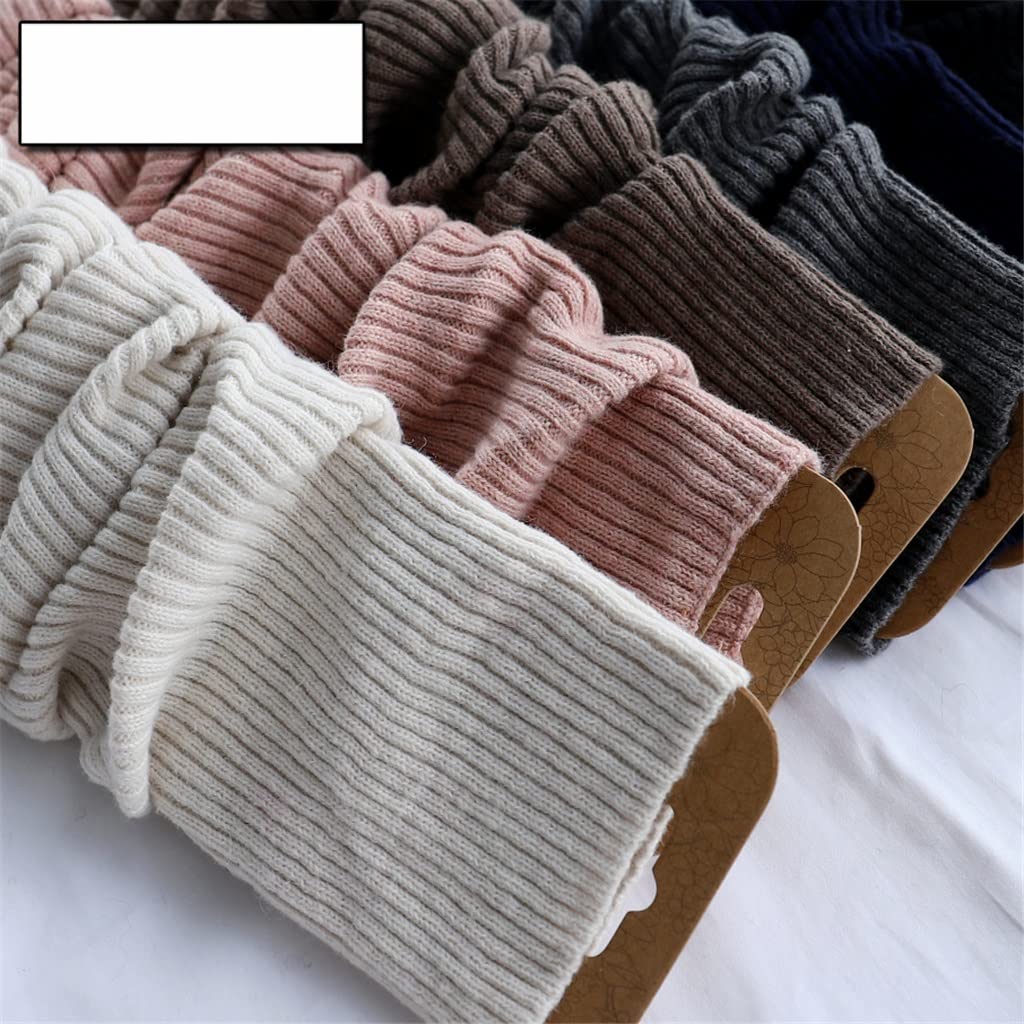 Długie skarpety z dzianiny w jednolitym kolorze, damskie, wysokie, elastyczne getry do kolan, Lady Warm Slim (kolor: A, rozmiar: jeden rozmiar) (jeden rozmiar)