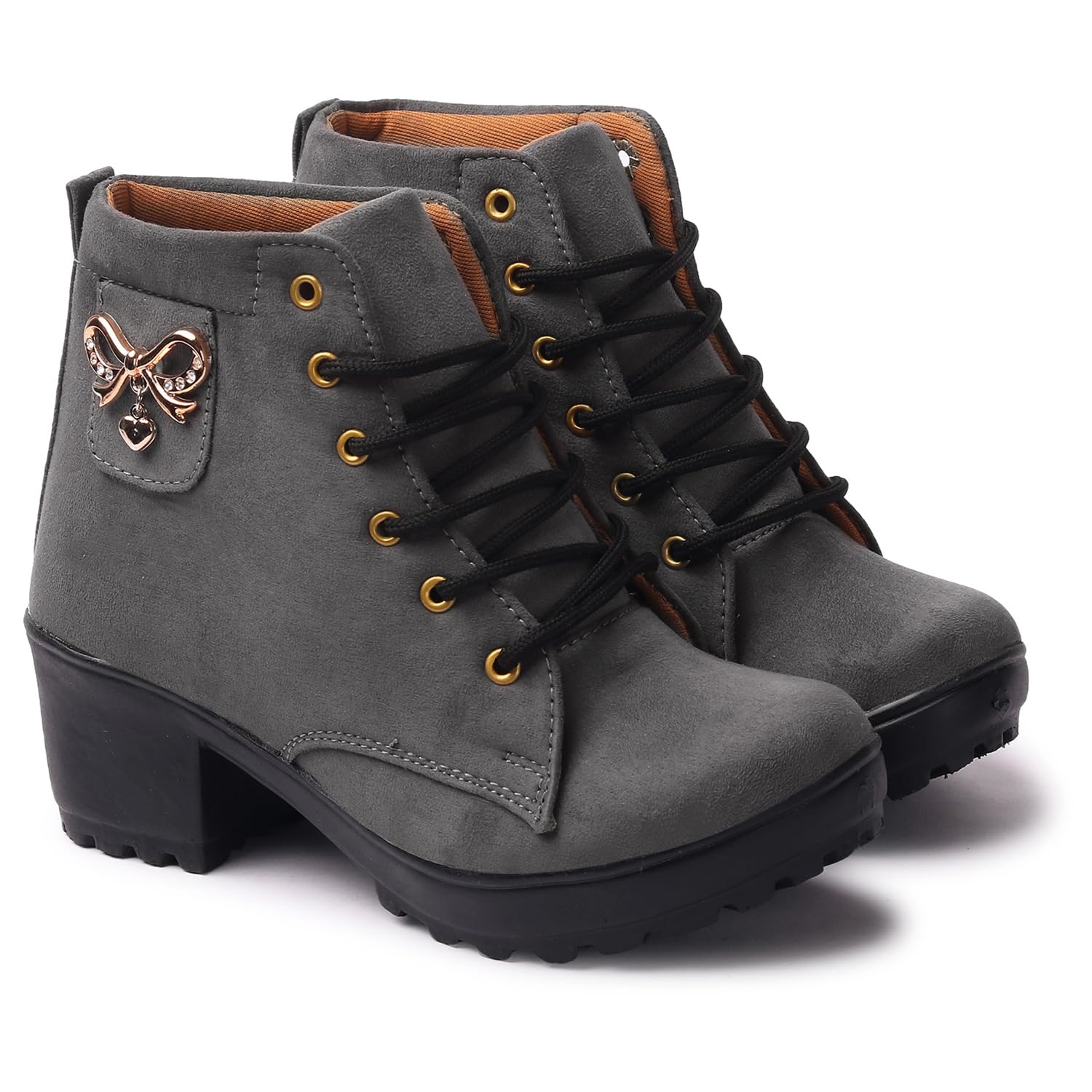 KRAFTER Boots Shoe Suede for Girls High Heel (Ankle) Stylish Ideal for Both Women & Girls-uk-3 (B0BRFY1V6P) Amazon Price History, Amazon Price Tracker