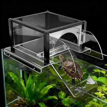 Turtle Basking Platform for 25-34cm Wide Aquariums, Turtle Tank Topper Terrapin Basking Platform for Aquatic Turtles, Turtle Ramp Dock Area, Terrace, Turtles Tank Accessories