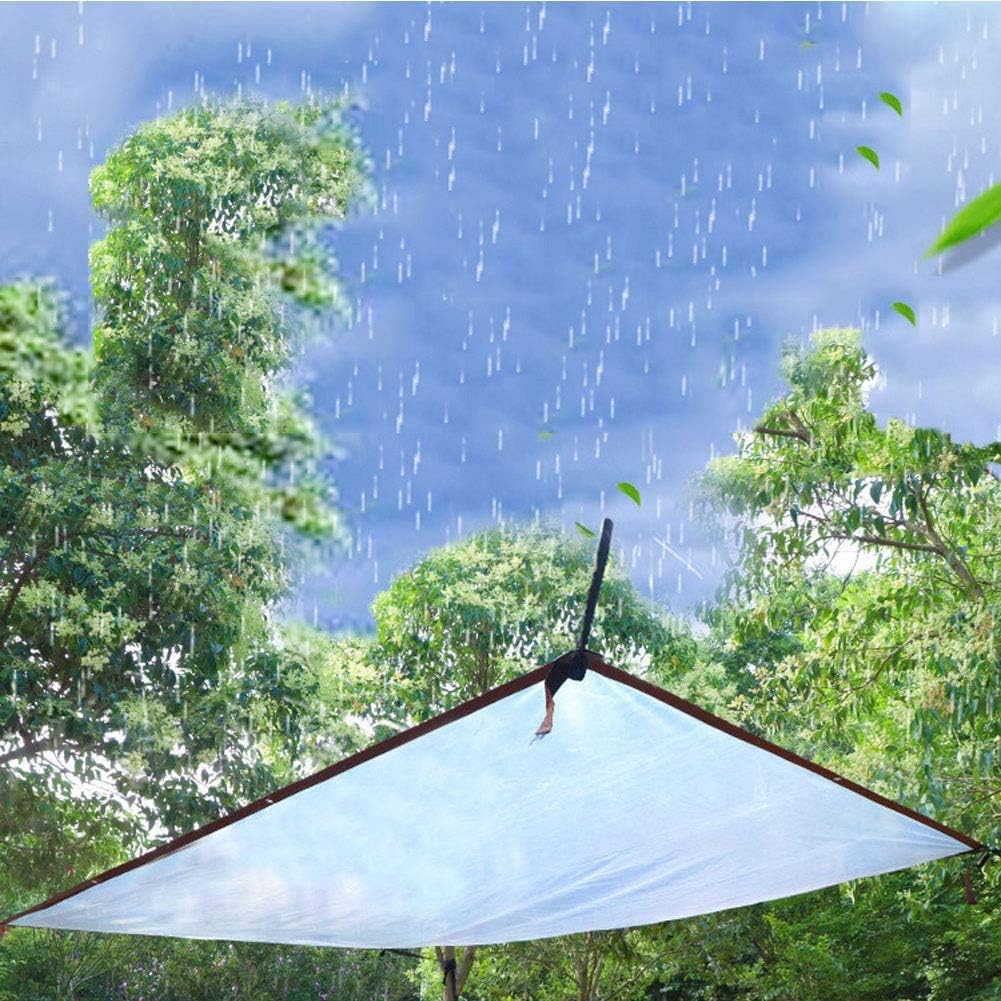 Transparent Tarps Heavy Duty Waterproof with Grommets, Clear Rainproof Tarp Insulation 5Mil Multi Purpose Poly Tarp Polyethylene Tarpaulin for Family Outdoor