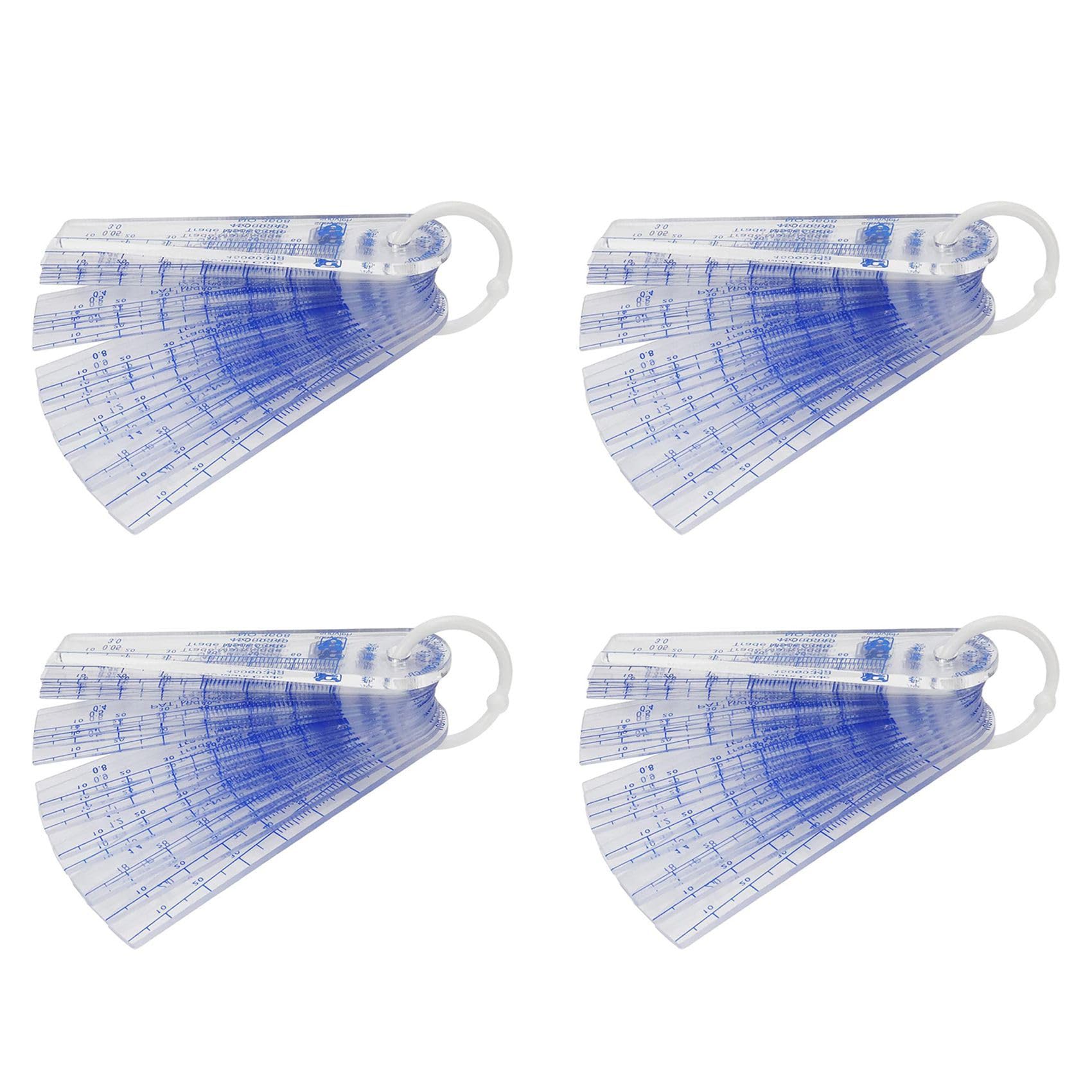 Jnchdghwa As Shown 4X Plastic Feeler Gauge 0.05Mm To 3Mm Metric -Measuring Tool 21 Leaf