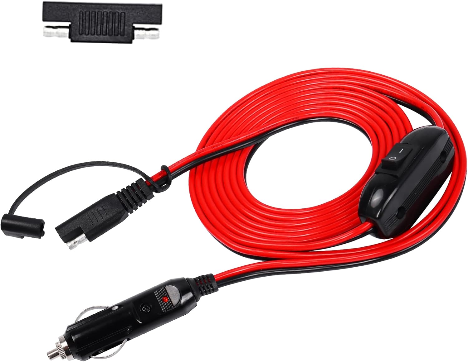 Buy SinLoon Cigarette Lighter SAE Battery Charger Cable with Switch,12V