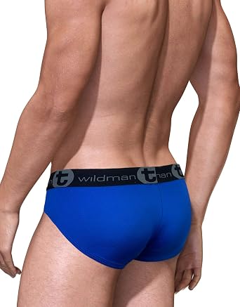 Wildmant Big BOY Pouch MESH Breif Royal Blue/White