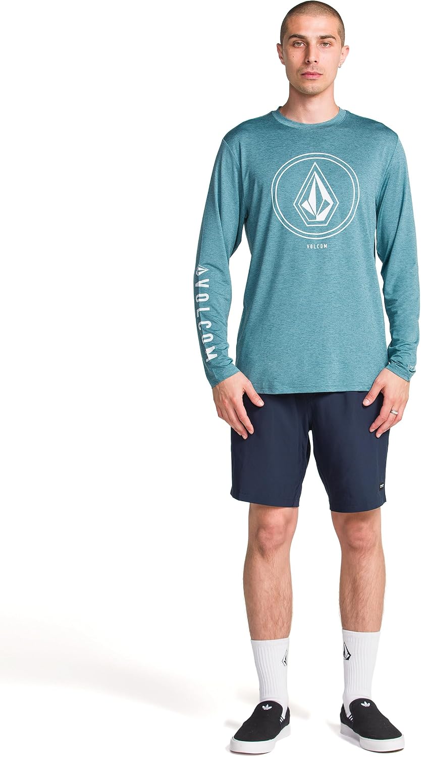 Volcom Men's Stones 18" Elastic Waist Hybrid Shorts – Quick-Dry Stretch Fabric Drawstring Mesh Pockets