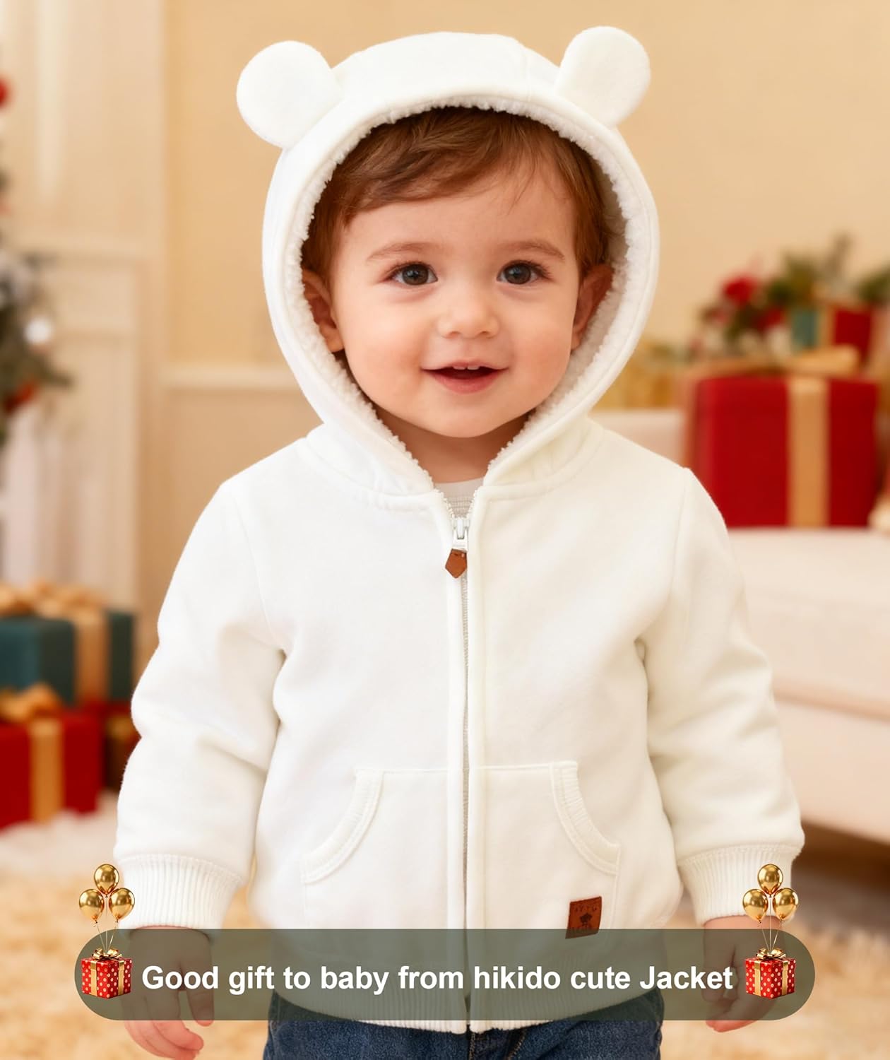 Baby Girls Boys Warm Adorable Hooded Zip Coat for Fall Spring Outerwear 3-24M Kids Jacket - Image 2