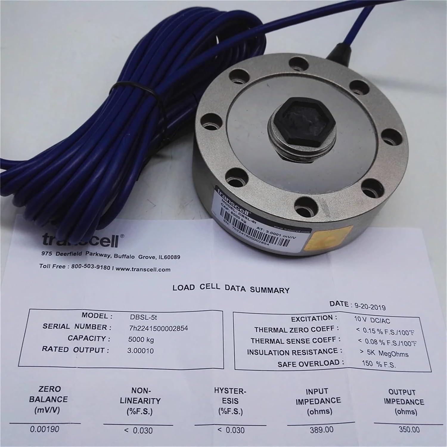 DBSL-1T 2T 3T 5T 10T tons Pancake Type Load Cell for Testing Machine, Truck Scales(DBSL-1T)