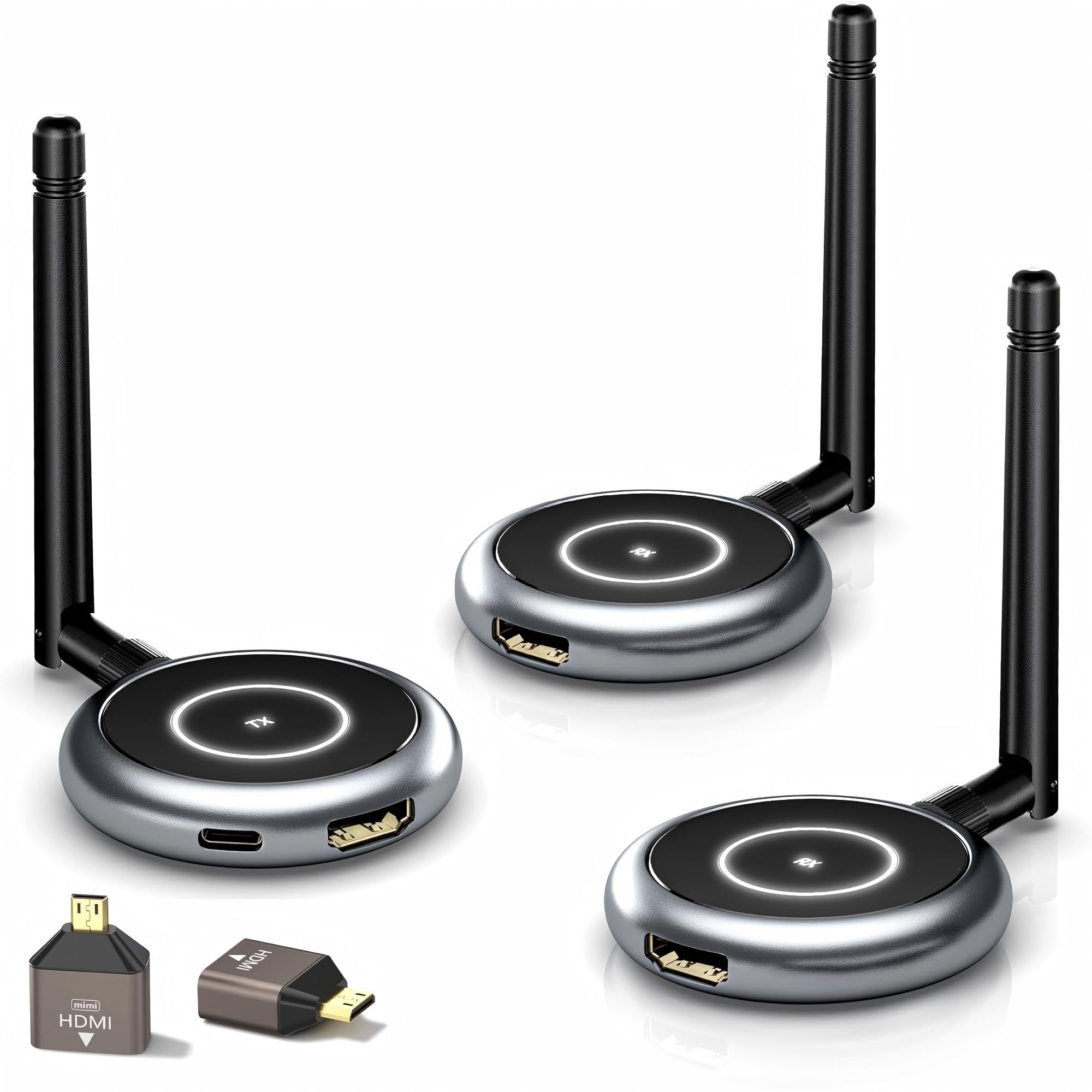 Amazon.co.jp: AIMIBO ワイヤレス HDMI 送受信機 1送信機+2受信機