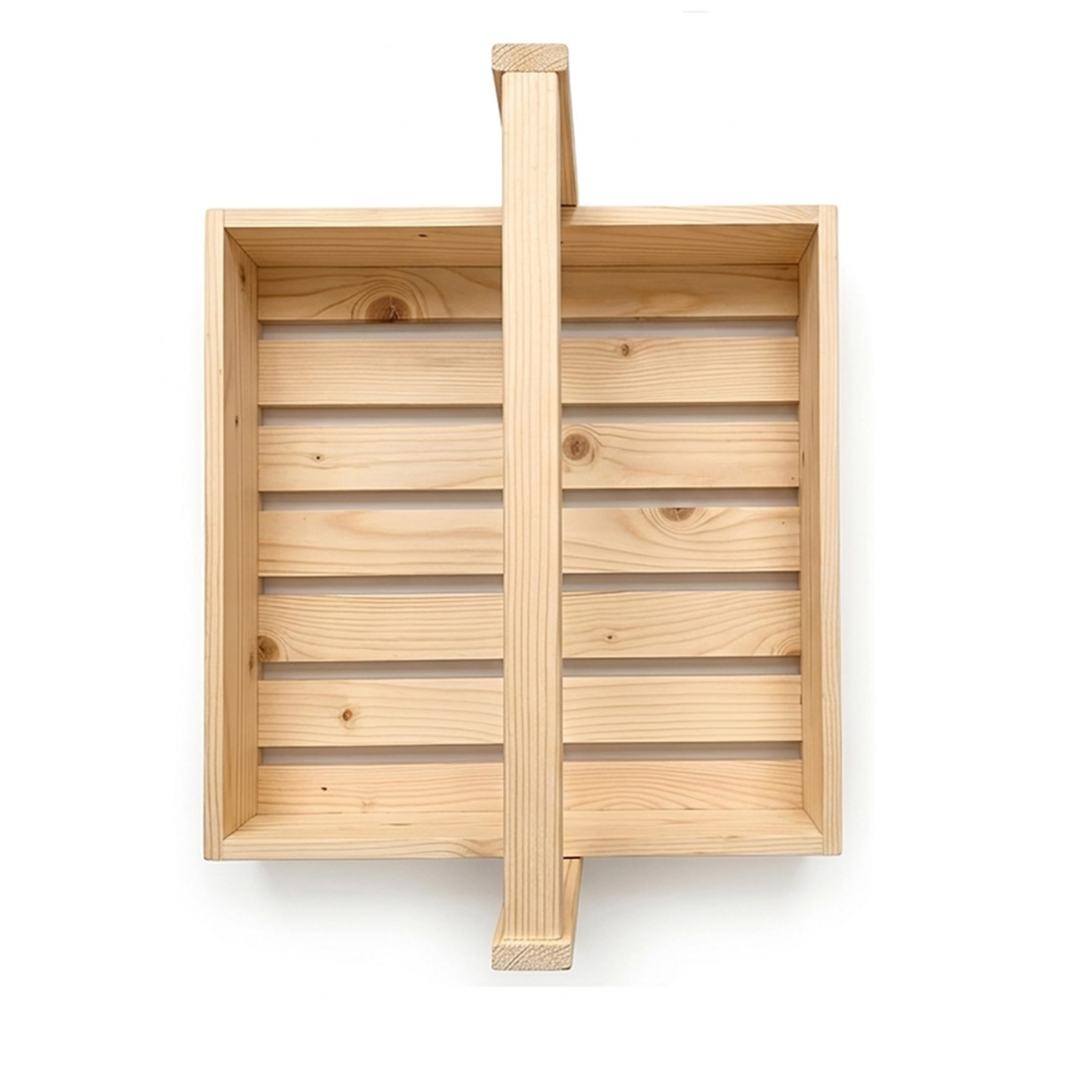 Wooden Gift Hamper Basket with Handle | Premium Pine Wood Serving Tray Basket for Fruits, Dry Fruits, Snacks, Wedding Gifts & Home Decor | Multipurpose Storage Organizer | Natural Finish-image-24