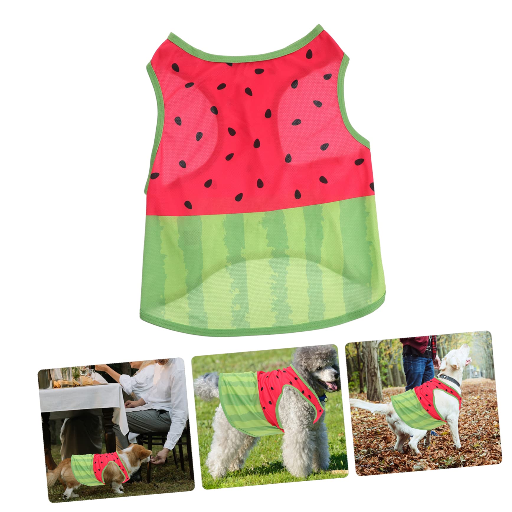 Gilet Rafraîchissant pour Chien, Motif Pastèque, Taille L, Soie | Confortable et Respirant, pour Activités Intérieures ou Extérieures, Modèle Xl