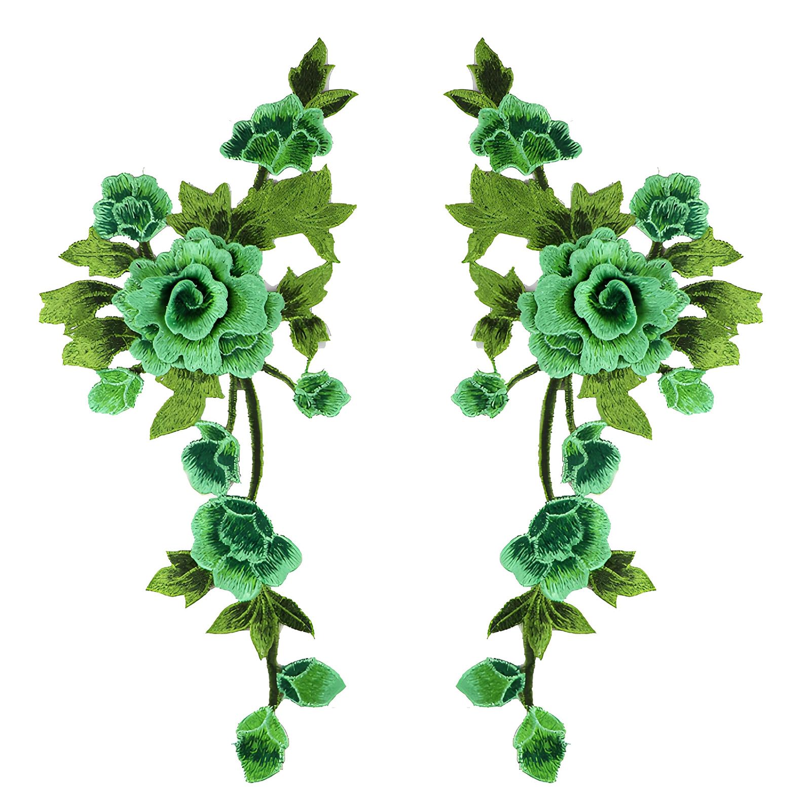 BWANGIAO Pair Of Embroidered Floral Applique Patching With Hollow Designs For Clothing And Accessories Hand Sewing