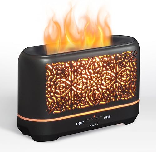 Miniatura 9 de Earnest Living Difusor de aceite esencial clásico difusor de llama 6.8 fl oz temporizadores luces nocturnas y función de apagado automático,