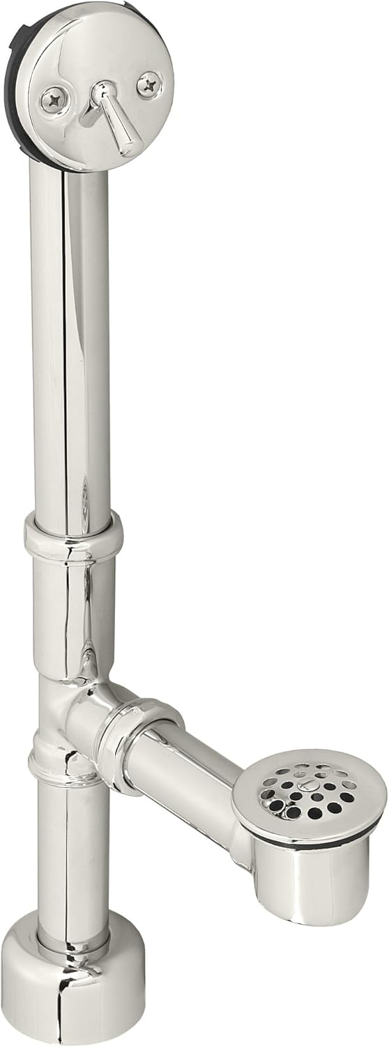 Beehive Grid All Exposed Bath Waste, 14" Make-Up in Polished Nickel