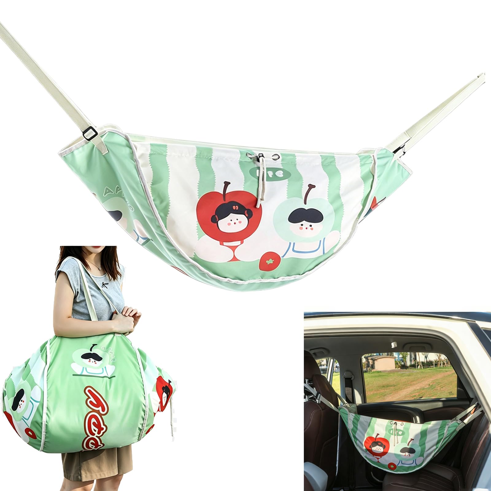 MIUPOO Car Organiser Bag,Large Foldable Storage Tote Bag,Multi Use Collapsible Grocery Travel Organiser for Car Boot Road Trips Picnics Camping Outdoor Activities,1 Pieces.