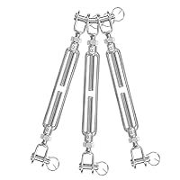 Vista 36 de 3 piezas tensor M5 de ojo a ojo de acero inoxidable 304, tensor de cable de alambre de tensión de alta resistencia para barandilla de cable, kit