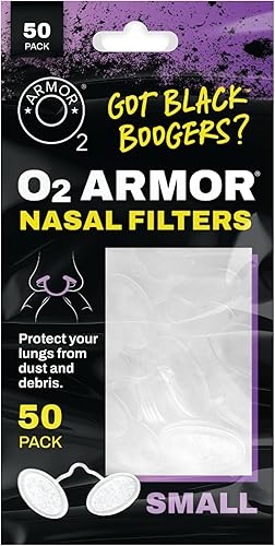 Miniatura 45 de O2 Armor Filtros de nariz para soldadores y alergias - Filtro de nariz para polvo - Filtros nasales para soldadura - Máscara de polvo de nariz