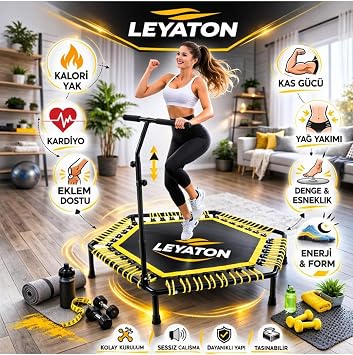 Leyaton 135 cm Tutmal  Step Trambolin, Siyah