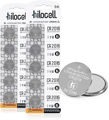 Paquete de 10 baterías CR2016 para control remoto de automóvil, batería de litio CR2016 de 3 V para control remoto sin llave, llavero de automóvil y