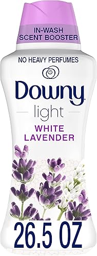 Vista 99 de Downy Perlas elevadoras de aroma ligero para lavadora, aroma a lavanda blanca, 13.4 onzas, sin perfumes pesados