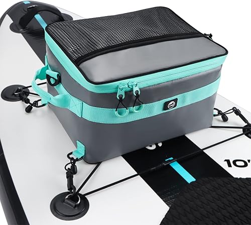 YVLEEN Enfriador de tabla de remo impermeable, enfriador de SUP, material de PVC duradero, bolsa de cubierta con bolsillo superior de malla, correas