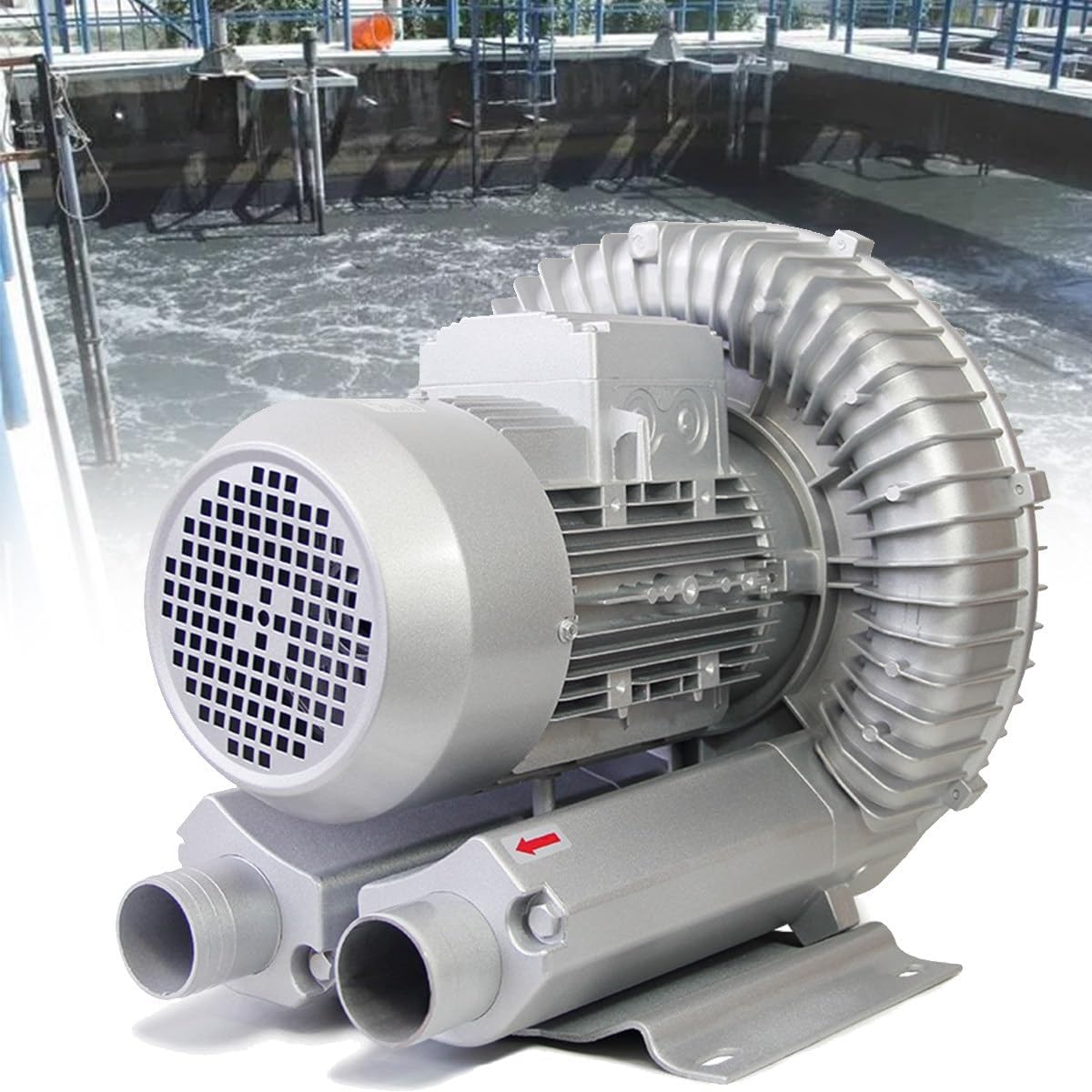 Regenerative Blower,Single Phase High-Pressure Vortex Ring Blower, Industrial Vacuum Pump for Air Blowing Or Suction (250W/0.34HP)