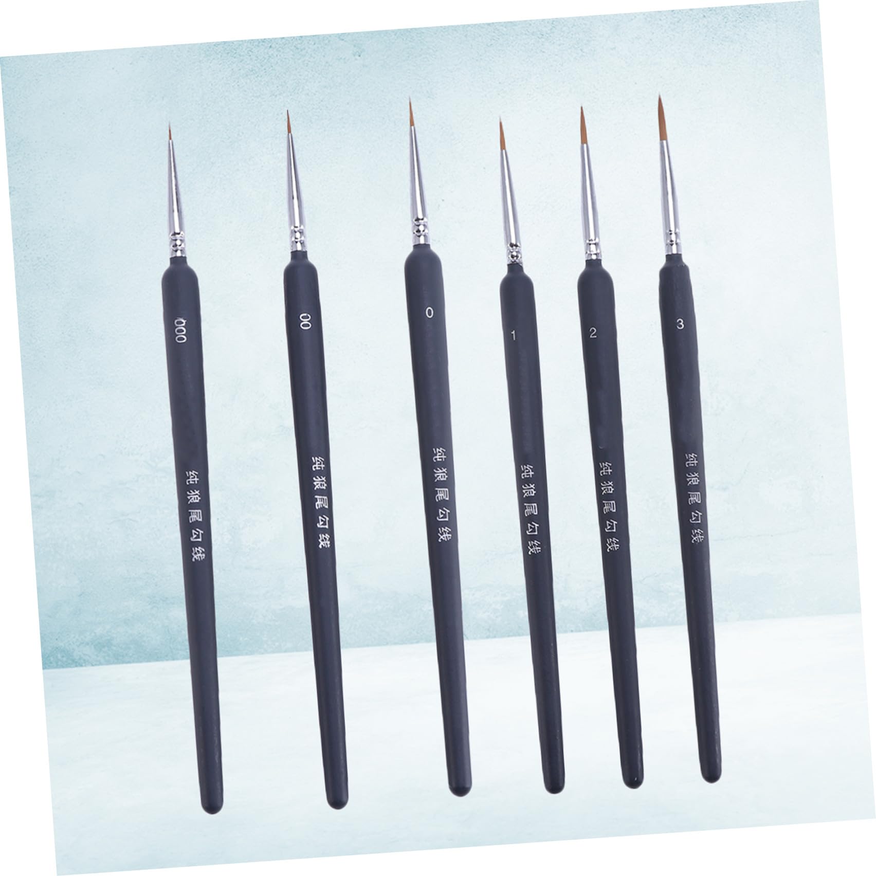 Set de 6 Pinceles de Acuarela Profesional Pelo de Comadreja, Accesorios de Pintura Fáciles de Limpiar para Adultos y Profesionales