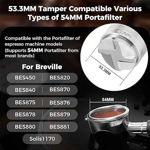 Miniatura 2 de IKAPE Coffee Products, distribuidor de café de 2.087in y manipulación manual, distribuidor de expreso de profundidad ajustable que se adapta a todos