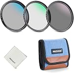 NEEWER 49mm UV/CPL/ND Lens Filter Kit with Hard Shell Storage Case, Multicoated Optical Glass & Aluminum Alloy Frame, UV + Circular Polarizer (CPL) + Neutral Density (ND4) Filter for Camera Lens