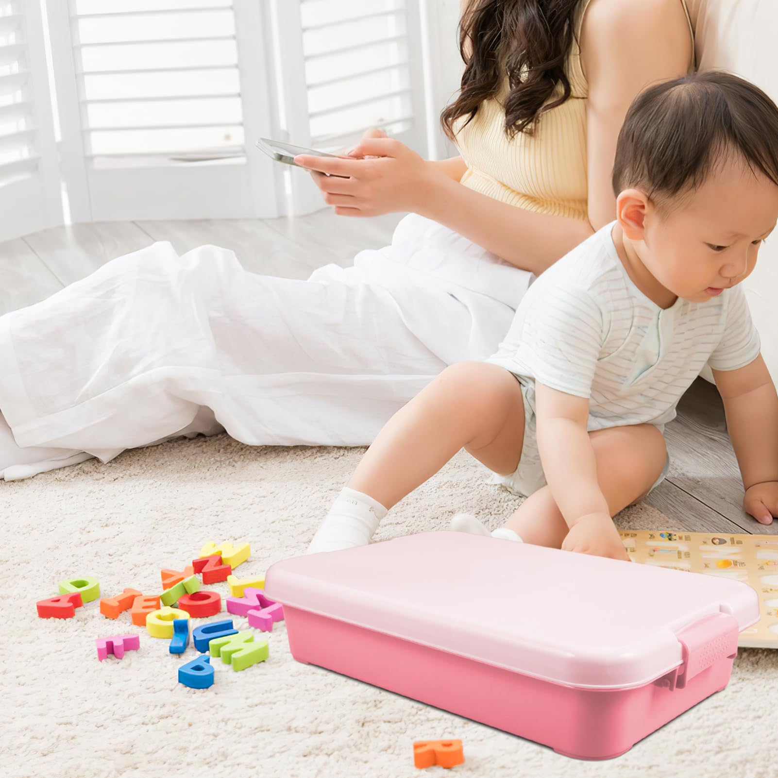 SONGMICS Organiseur de jouets, bibliothèque pour enfants avec 3 SONGMICS Organiseur de jouets, bibliothèque pour enfants avec 3