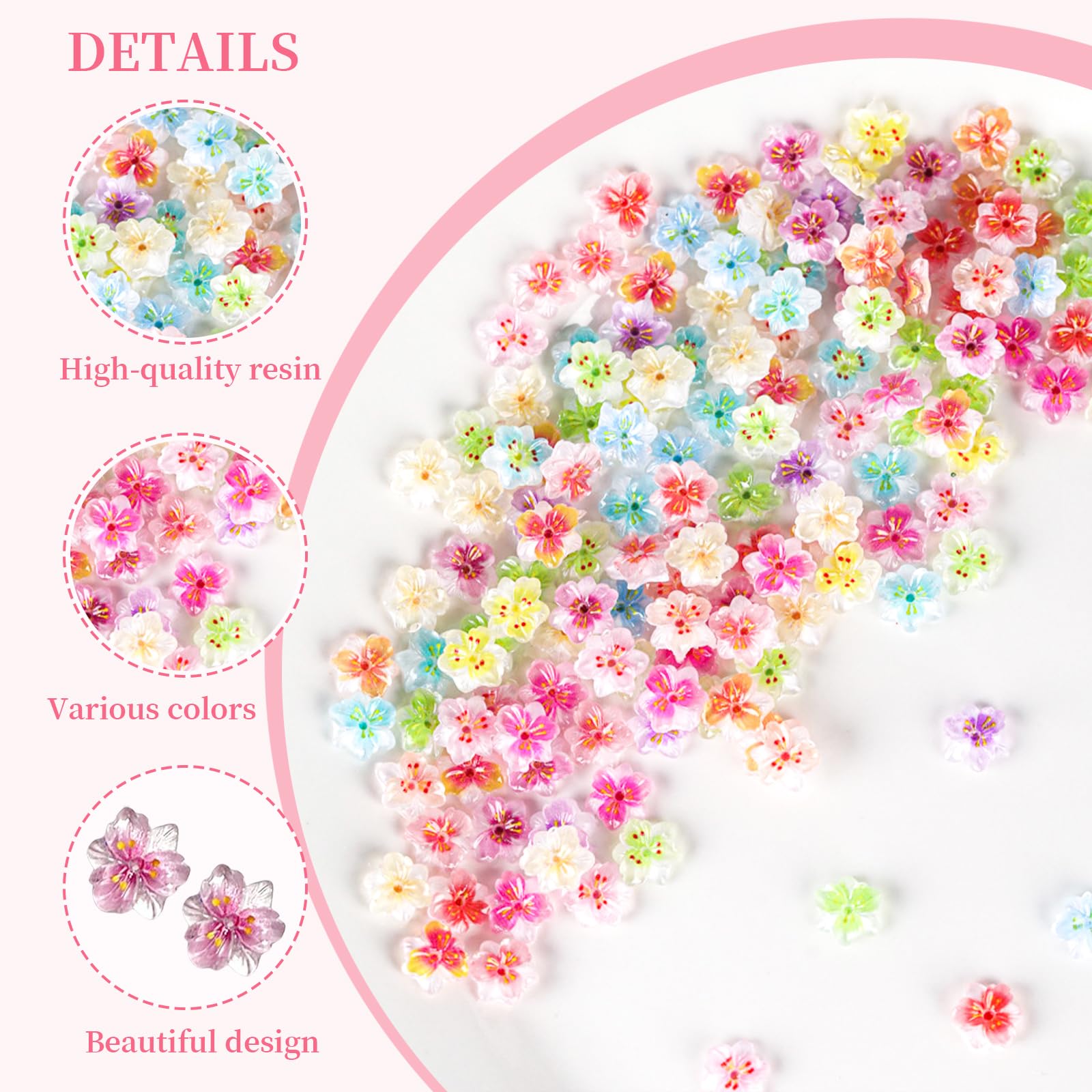 80 pièces 3D Fleur Charms Nail, Accessoires de Design d'ongles, Strass Scintillants, Fleurs colorées déco, Petites Pierres d'ongles, Flowers Nail, Adapté aux Arts d'ongles et Style Y2K