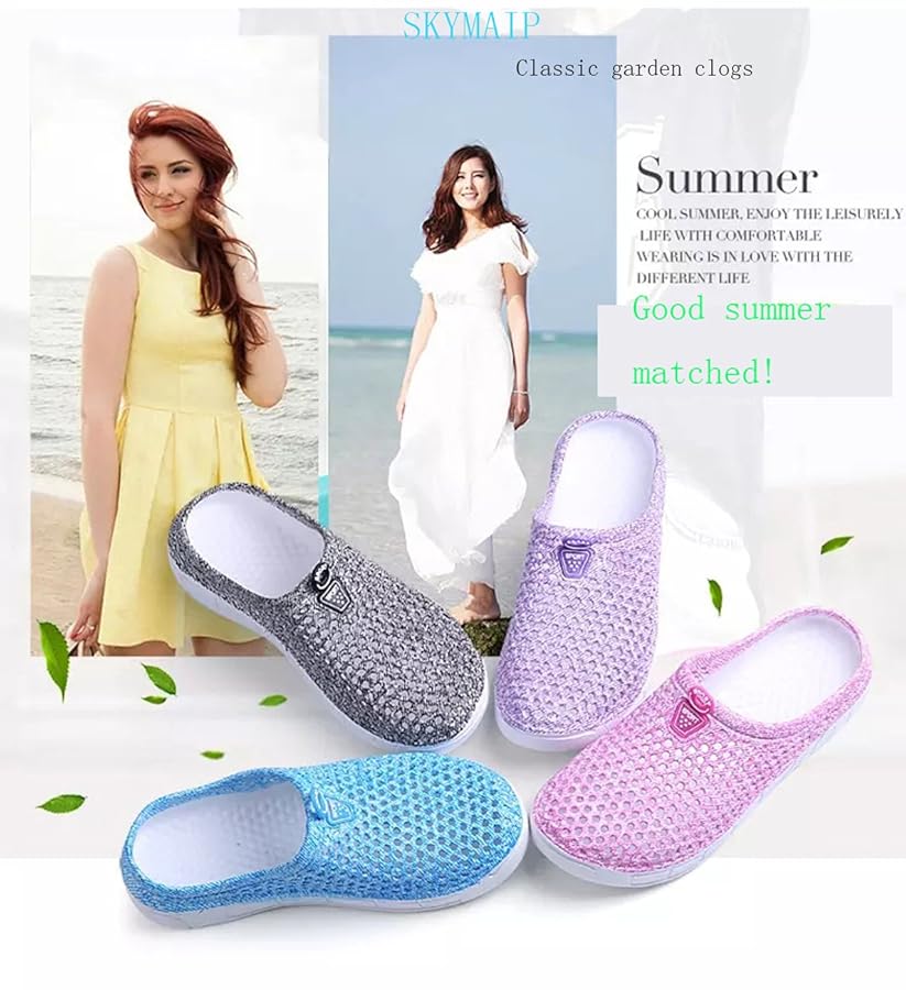 Zoccoli Da Giardino Donna In EVA | Scarpe Impermeabili Leggere | Per Spiaggia, Casa, Piscina - Foto 4