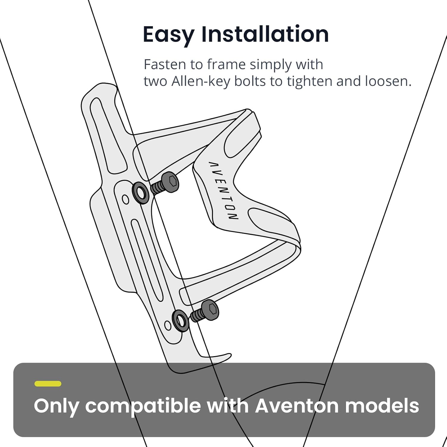 Aventon Bike Water Bottle Holder | Light Weight Carbon Fiber | Compatible with Aventon Electric Bikes and Standard Cycling Water Bottle Cage | Left Hand Orientation Bike Bottle Holder