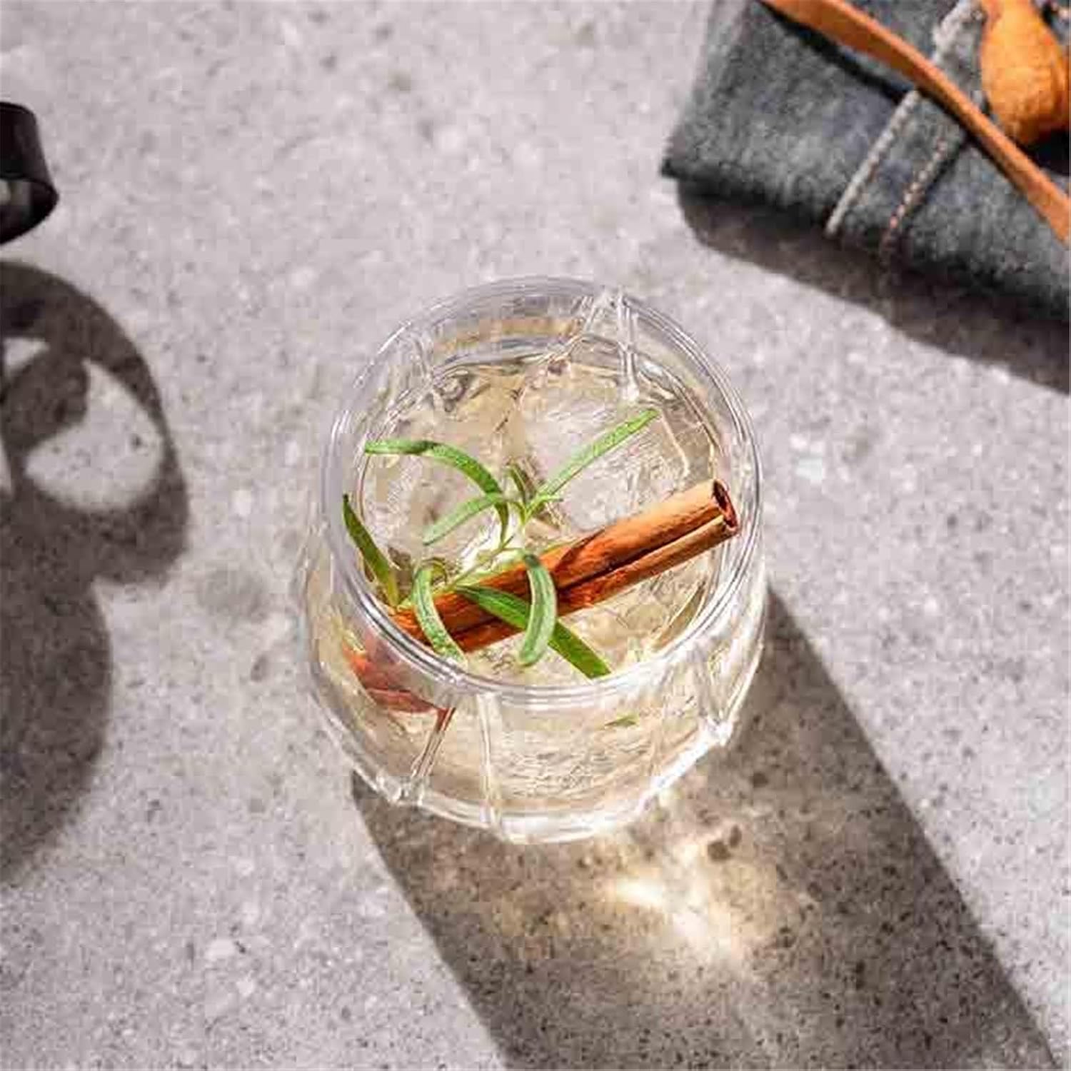 Glass Cups Crystal Whiskey Glasses, 6 OZ Clear Bar, Dishwasher Safe for Juice