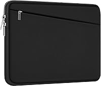 AREYLO 15.6 Inch Laptop Sleeve with Front Pocket - Slim Neoprene Case for 15-16" HP Dell Lenovo Asus Notebooks, Black