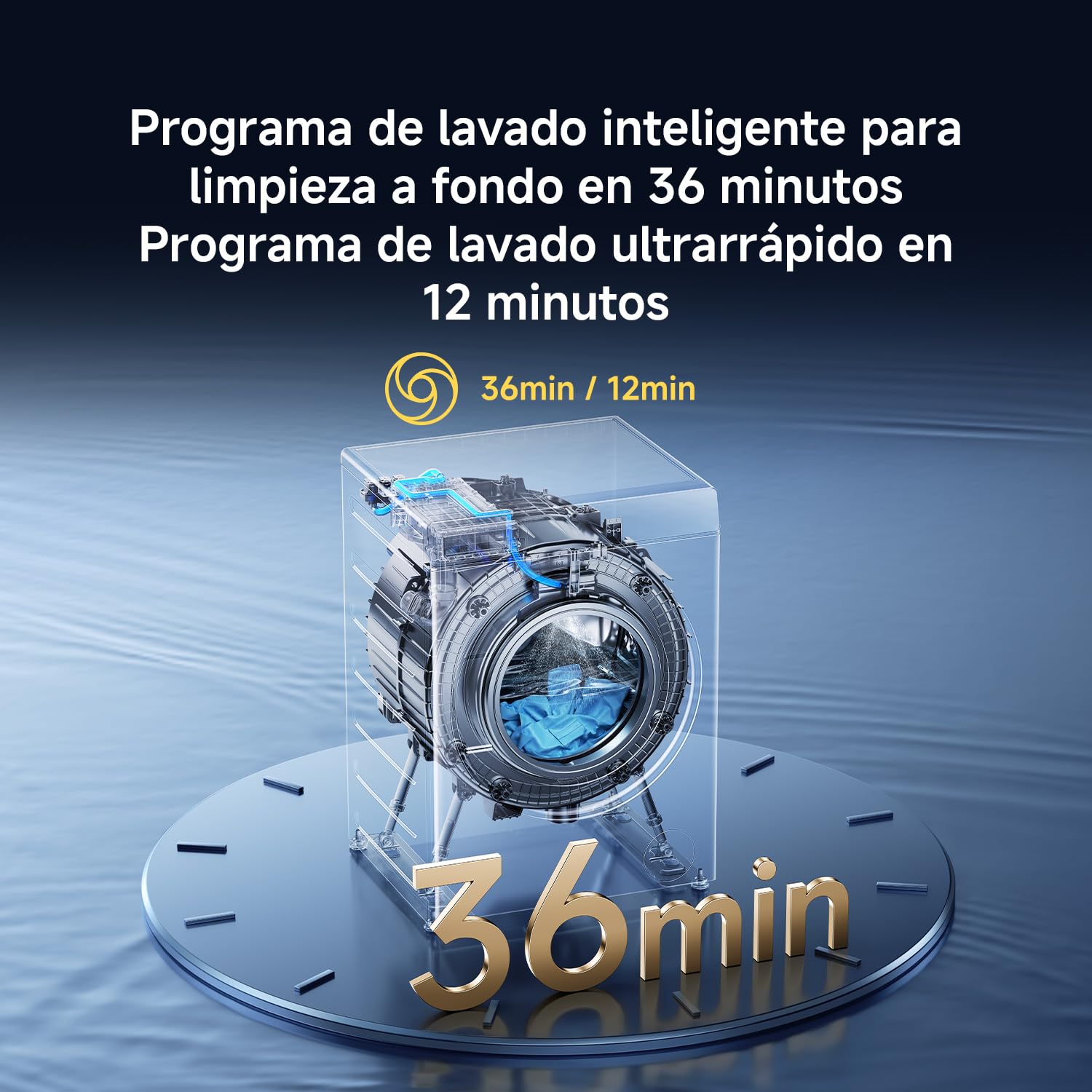 Xiaomi Mijia Front Load Washer Dryer Pro 9 kg Lavado / 6 kg Secado, A-25% | Doble autodosificación, Lavado ultrarrápido, Refresco e higiene con vapor, Control inteligente, Eficiencia de lavado A-25 %