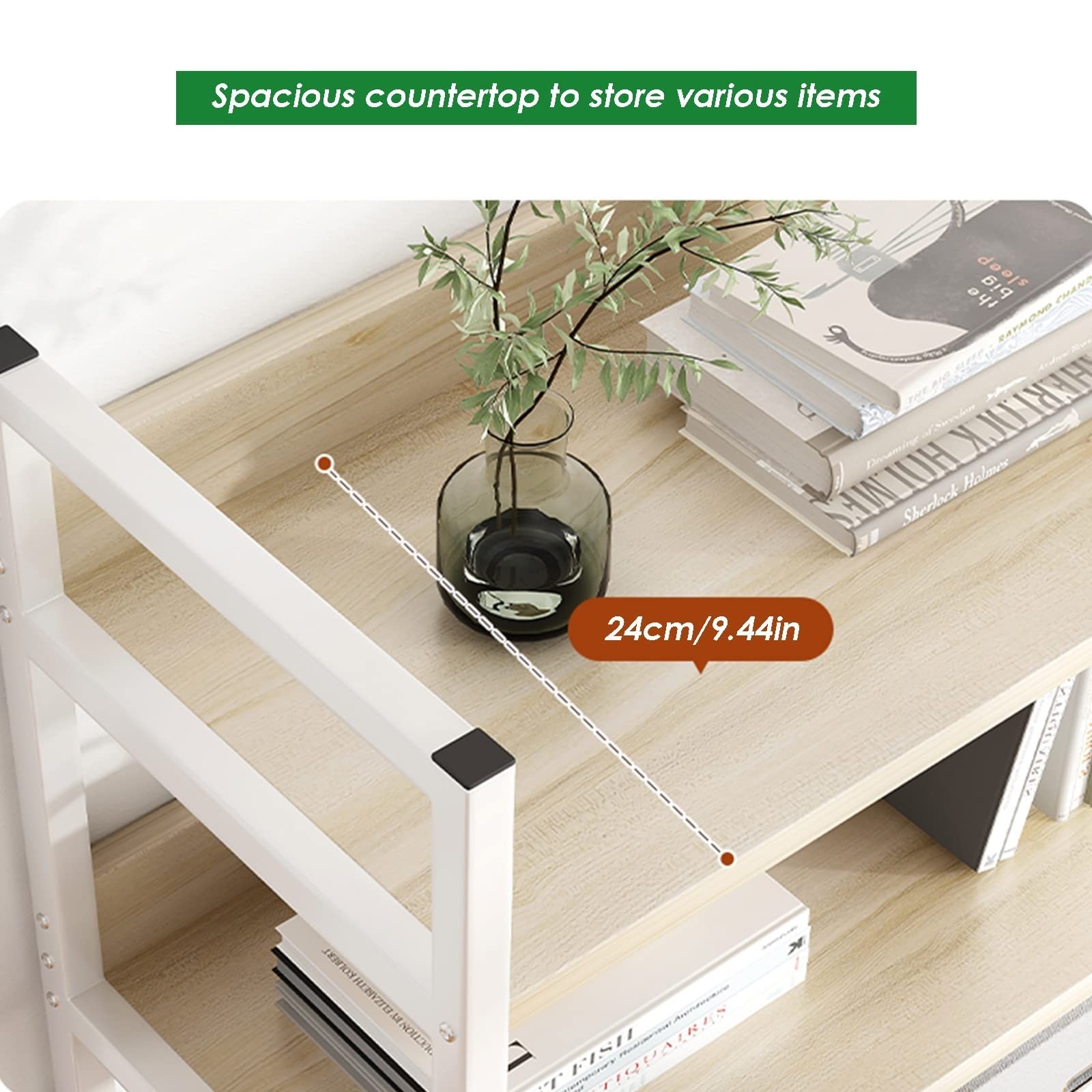 Organizador de Escritorio - Estantería de Escritorio, estantería Multicapa Ajustable de 2 Niveles, Organizador Multifuncional, Expositor para escritorios de casa y Oficina (C)