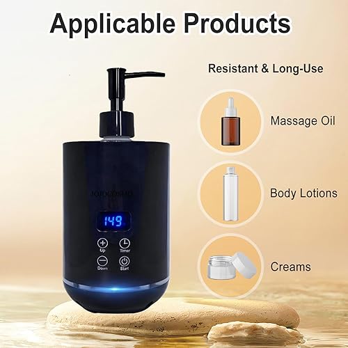 Miniatura 5 de Calentador de aceite de masaje con dos dispensadores de botellas de aceite, calentador dispensador de calentador de botellas de loción, con lámpara