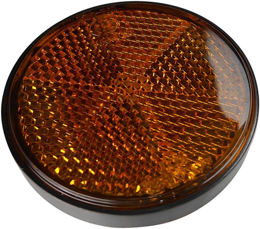 Motorcycle 12v Round Turn Signal Brake Stop Tail Light Amber LED Reflector for 50cc-250cc ATV Dirt Bike Go Kart Scooter Chopper